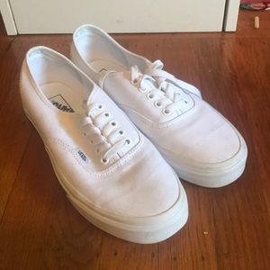 NWOT White Vans